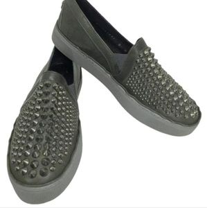 Stuart Weitzman Croc Spiked Sneakers